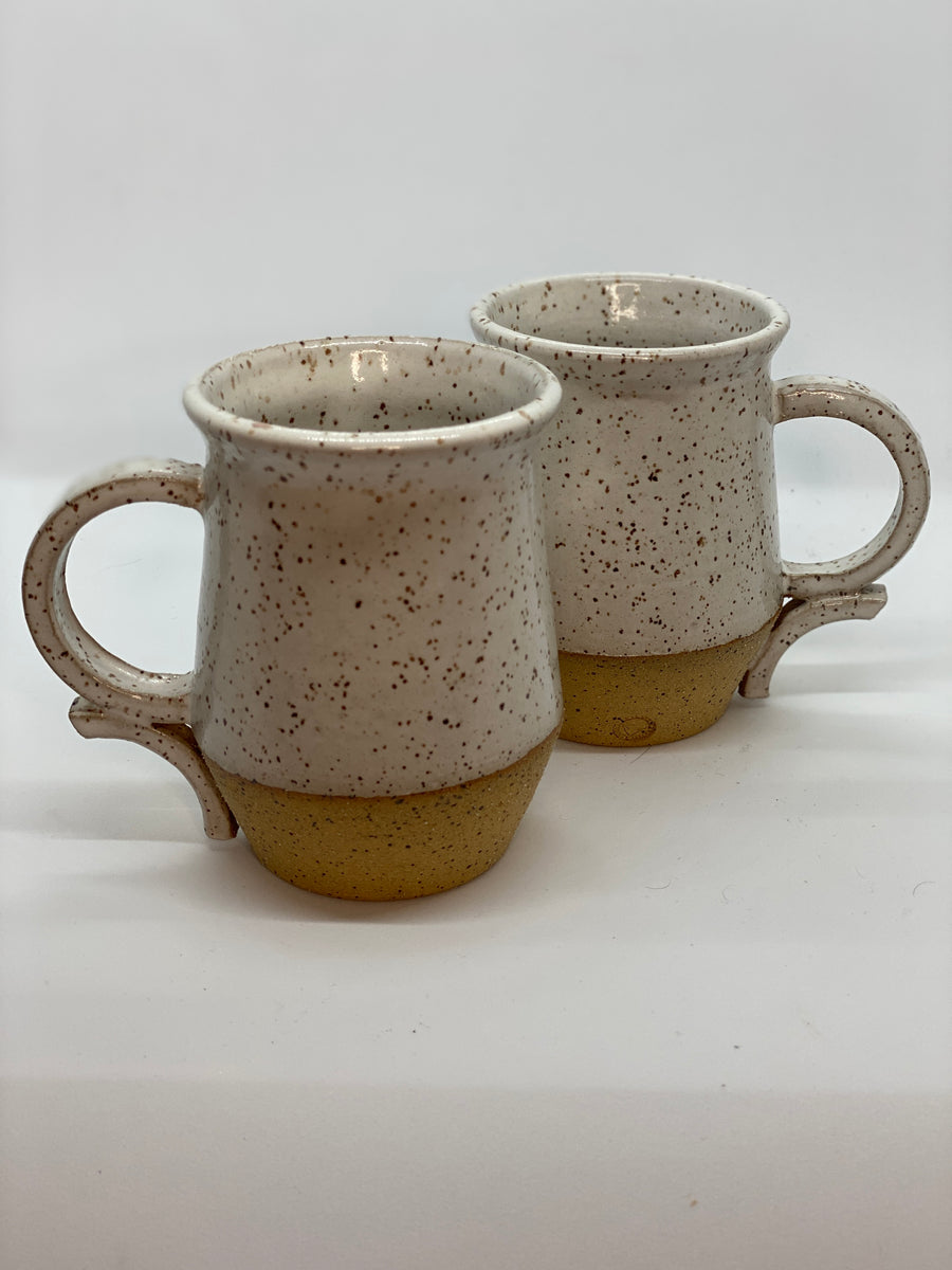 White Speckled Modern Mug – Glacier Lane Ceramics