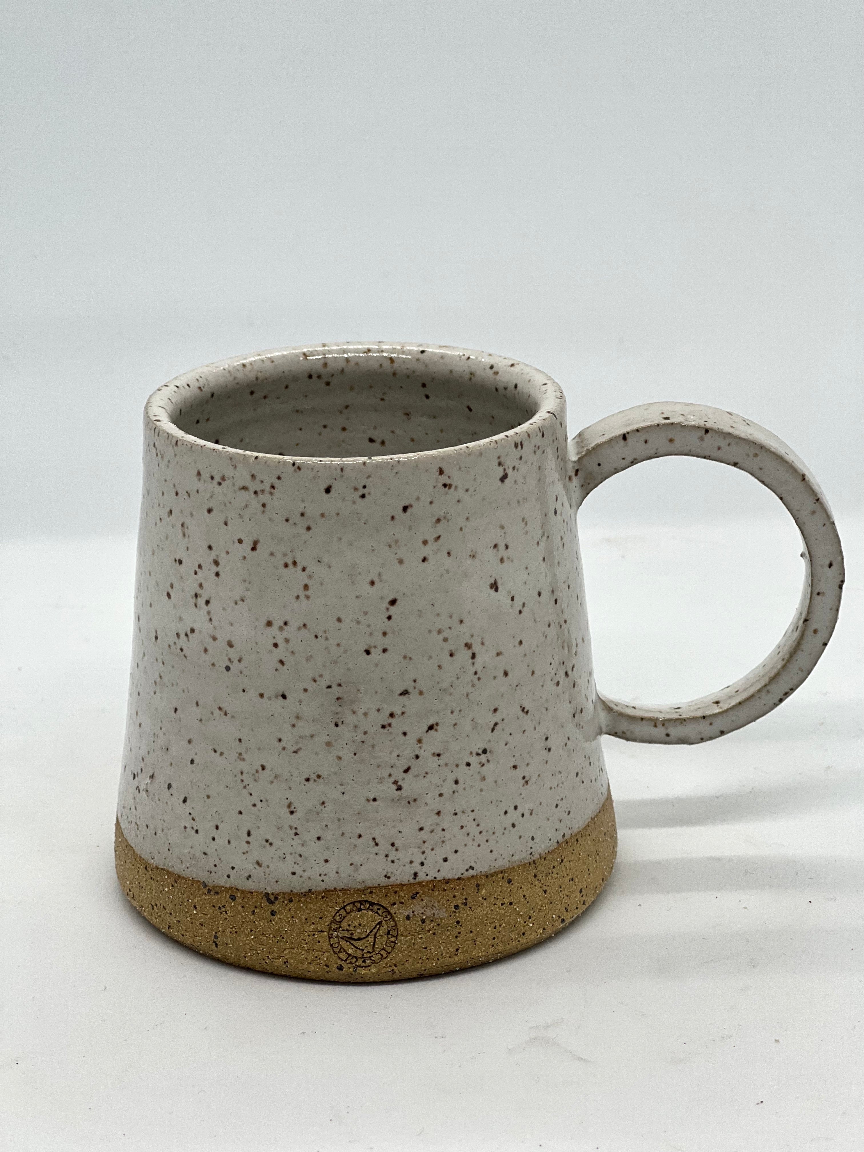 White Speckled Modern Mug – Glacier Lane Ceramics
